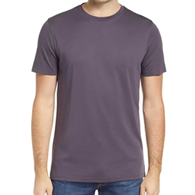 Men S 100 Pima Cotton Short Sleeve Crew Neck Blank T Shirt Regular Fit