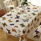 Custom size fashion promotional ornate butterfly printed rectangular table cover dining party table cloth