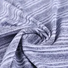 Factory grey white stripe polyester cotton french terry fabric roll