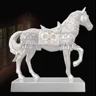 Wholesale Polyresin Decorative Horse Statue Resin Horse For Sale white horse statue