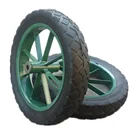 china factory price 15 inch solid rubber wheels for wheelbarrow with spokes