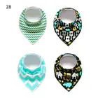 4 Pack Snap Type New Fashion and Comfortable Baby Bandana Drool Bib