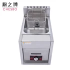 Restaurant industrial gas fryer commercial single tank potato chips fryer