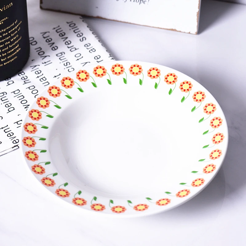 Flower decal plate