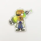 Customized Glitter Double sided Printing Epoxy Charm Keychain Key holder