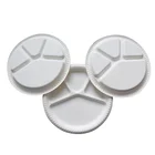 11" Natural Disposable Plates 4 Compartment food Containers Compostable Paper Plate