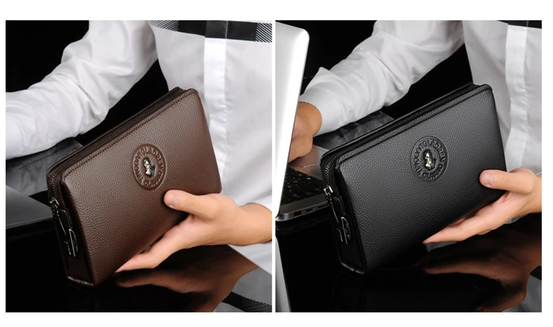 Yingbanglareen — sac à main anti-vol pour hommes, nouvelle collection, sac d'affaires décontracté, pochette, grande capacité