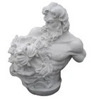 100% hand carved decoration stone sculpture life-size marble lord god Zeus bust statue