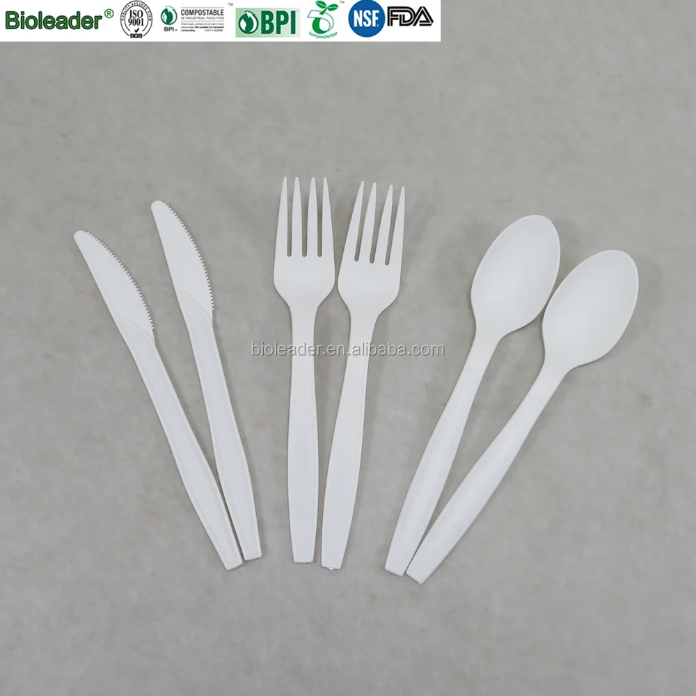 Eco Biodegradable Disposable Cornstarch Spoon