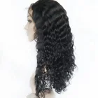 Factory Price Remy Virgin Hair 16 Inch Black Color Deep Curly Human Hair Lace Front Wig Human Bob Wig