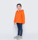 New fashion duck cotton kids winter jacket fancy collarless kids jackets for girl