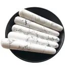 Natural white pine stone crystal massager wand healing crystal massager wand