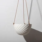 Home Cheap Pot Custom Cheap Reusable Hanging Flower Pot Garden Home With Diamond Pattern