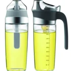 Cooking oil vinegar dispenser bottle set with measurement
