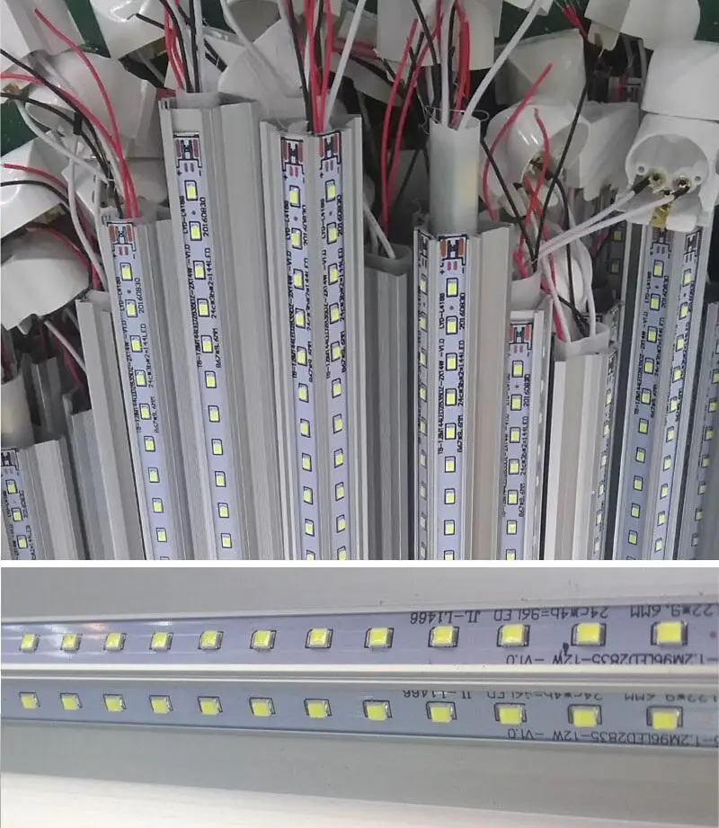 4 Feet V Shape 18W Intergrated Led Tube Lighting Fixture For indoor