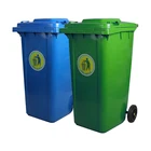 120L Outdoor Plastic Waste Bin With Wheels
