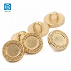 SK Small MOQ Zinc Alloy Round Custom Made Shank Metal Sewing Buttons For Clothing
