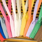 Custom slider zipper invisible jeans jacket zippers nylon coil zipper tailor for handcraft sewing cloth accessorie