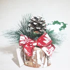 Decorated plastic handmade mini artificial christmas tree