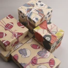 Hot Sale Brown printed gift kraft wrapping paper
