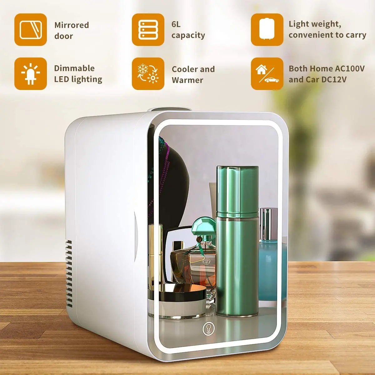 small portable cosmetic skin care refrigerator mini make up beauty fridge refrigerator glass door display freezer