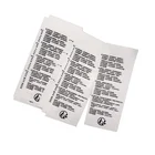 Direct factory custom printing satin cotton yarn fabric clothing care label for clothes