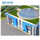 New design glass Dome roof prefab steel structure glass skylight dome roofing