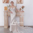 real photo Elegant Appliques Mermaid wedding gown Long Floor-length Modest Bridal Gown Lace Wedding Dresses 2020