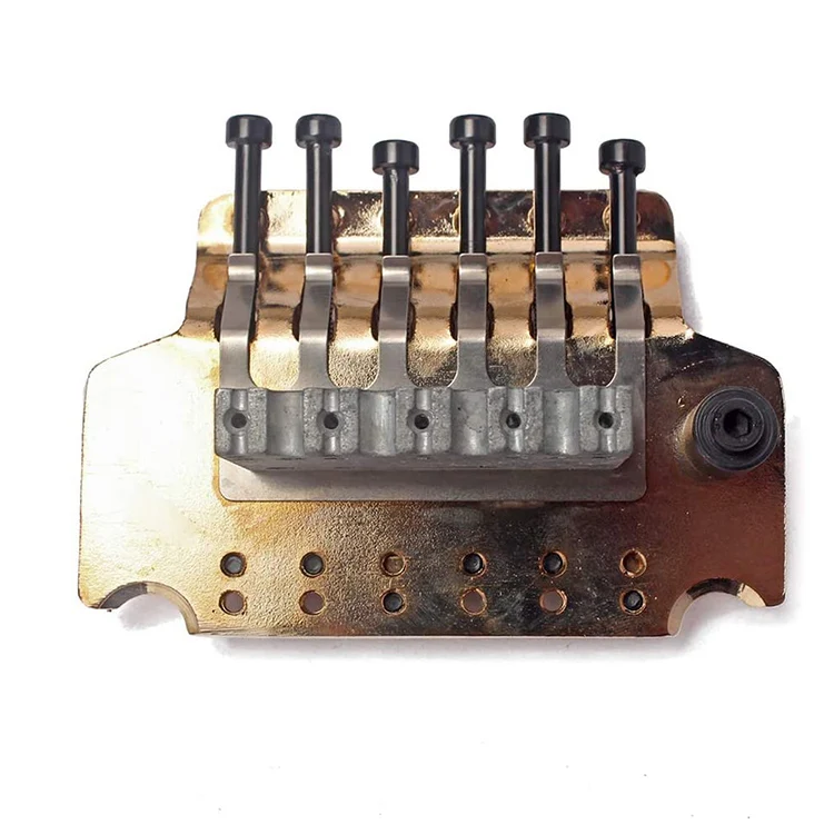 6 String Double Roll Tailpiece Saddle System Tremolo Guitar Bridge For