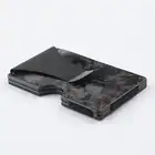 Carbon Fiber Design Small Men Wallet Card Holder Unisex Money Clip Men Short Card Holder