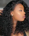 150%Density 360 Lace Front Wigs 100% Brazilian Human Virgin Hair Sexy Natural Curly Lace Wigs Remy Hair for Women