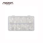 500pcs Clear color Fake False Nails Full Cover Square Seamless Plain Nail Art Tips