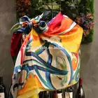special custom latest 100% silk square kerchief scarf