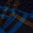 Special Plaid Design Polyester Knitted Faux Fur Fabrics