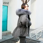 2020 new fashion long women puffer coat with real big fur hood duck down coat waterproof ladies jackets for winter coats
