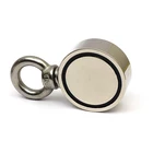 500LBS Double Sided Retrieval Salvage Neodymium Fishing Magnet Set with Eyebolt