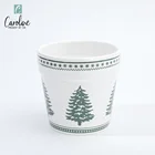 Decorative Ceramic Pots 3 Sets Wholesale Christmas Tree Decorative Home Ceramic Flower Pots