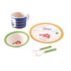 Set European LFGB Standard Eco Friendly Children Tableware Healthy Bamboo Fibre Dinner Set
