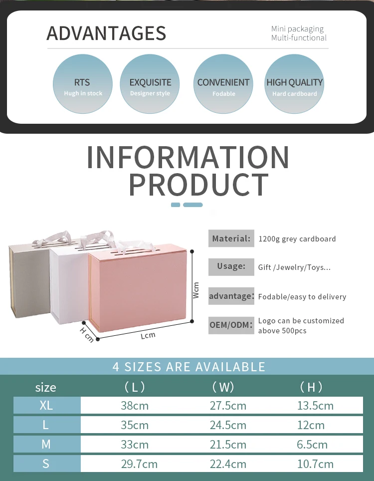 Wholesale Custom Logo Folding Luxury Cardboard Paper Magnetic Gift Box Packaging