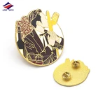 China Embossed Enamel Pins Professional Clothing Metal Badge Tinplate Custom 25mm Tin Cheap Button Lapel