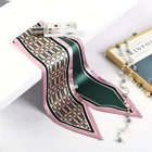New arrival handle bag long hair tie headband neck polyester twill ribbon decorative scarf