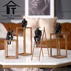 Modern abstract stainless steel sculpture metal craft art decorations figures