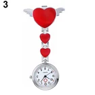 Nurses Watch Portable Stainless Steel Cute Love Heart Shape Brooch Nurses Watch
