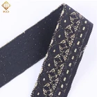 Custom textile jacquard print breathable polyester pants nylon elastic webbing waistwebbing