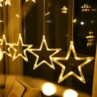 Colorful led star lights Christmas lights LED small colored lights with strings of stars illuminate