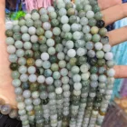 Natural Myanmar Burma Wholesale Green Emerald Jadeite Loose Round 6/8/10mm Beads Strand Jade