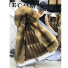 Fashionable High Quality real fur coat women winter fur coat women raccoon fur coat