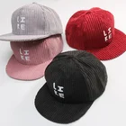 China Wholesale Custom 3D Embroidery Logo Corduroy Snapback Hat