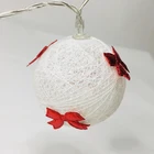 Indoor 1.5M Mini Cotton Ball Christmas Decoration String Light