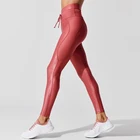 Wholesale High Quality Sports Fitness Clothing Custom Shiny Gym Pants Women Activewear High Waist Workout Leggings Yoga